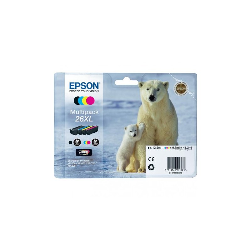 Inkjet Epson 26XL 4 colores