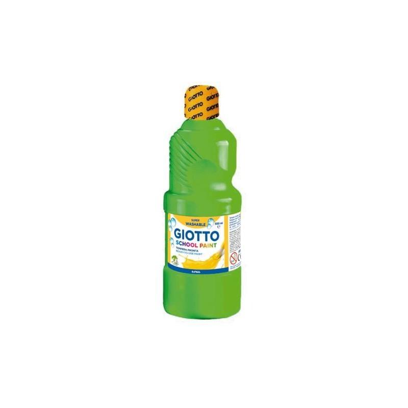 Témpera escolar lavable Giotto 500ml Verde esmeralda