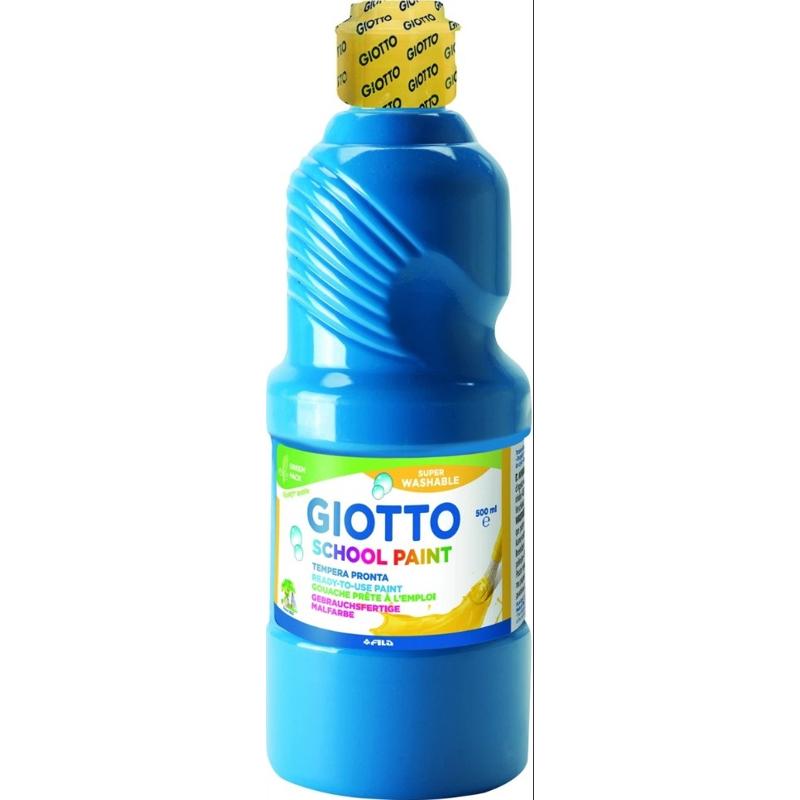 Témpera escolar lavable Giotto 500ml Cian