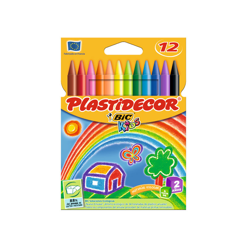 Caja de 12 Ceras Finas Plastidecor